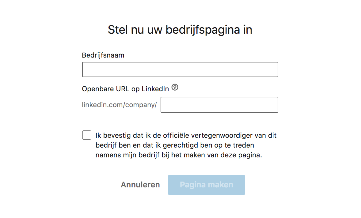 bedrijfspagina aanmaken op Linkedin